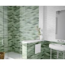 Carrelage Faience Murale Rio Vert Brillant 7.5x30 Cm - Bricoman