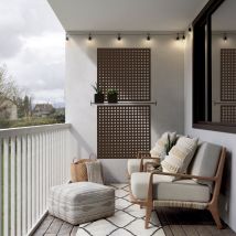 Panneau Décoratif Moon Rouille - 1 M Carré En Résine Polypropylène - Fixé Au Mur - Bricoman