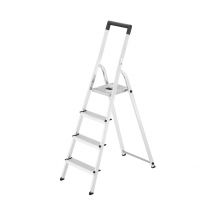 Escabeau Domestique Pliable En Aluminium 4 Marches Ultra Léger Hailo L40 - Bricoman