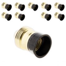 Lot De 10 Douilles E27 Acier Laitonné Collerette Bakélite - Zenitech - Bricoman