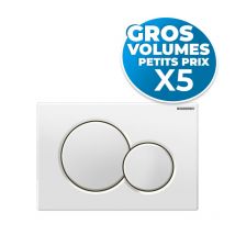 Lot De 5 Plaques De Déclenchement Double Touche Sigma 01 Blanche (115.770.11.5-gvp5) - Bricoman