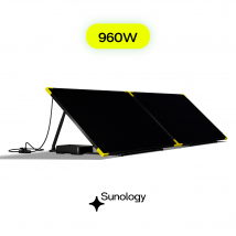 Sunology Play - Kit 2 Panneaux Solaires Complet 960w Bifacial – 2 Stations Solaire Livrées Totalement Assemblées – Installation Au Sol Ou Au Mur - 