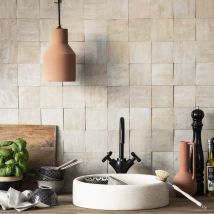 Carrelage Zellige Marocain Gris Beige 10x10 Cm (vendu Par 0,5 M²) - Ro'ma Nature - Bricoman