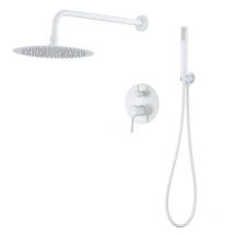 Valaz Douche Murale Ronde À Encastrer, Monocommande, Blanche - Série Jucar - 25 Cm - Tecnomat
