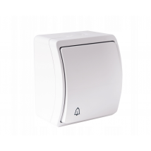 Bouton Poussoir Sonnette, Interrupteur À Fermeture "sonnette", Étanche Ip44 Blanc Viplast - Bricoman