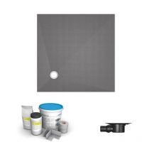 Receveur De Douche À Carreler 90 X 90 Wedi Fundo Primo Carré Écoulement Excentré + Bonde Horizontale + Kit D'Étanchéité - Tecnomat