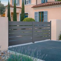 Portail Battant 4m Vogel H.120cm Aluminium Gris - Bricoman