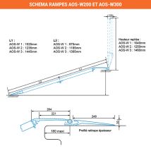Rampe De Chargement Pliante - Longueur 2420mm / Largeur 300mm - Charge Max 460kg - Hauteur À Franchir De 690mm - Vendue À L'Unité - Aos-w-300-2 - 