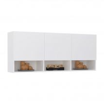 Meuble Suspendu Haaus Malmo, 3 Portes, Blanc, 144 X 27 X 60 cm - Bricoman