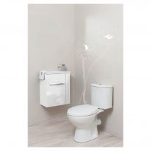 Ondee Zen - Lave-mains Compact Sam - 40cm - Blanc - Laqué - Livré En Kit - Bricoman