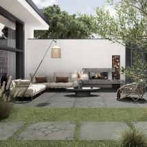 Carrelage Sol Extérieur Moderne Dock Gray R11 100x100 Cm - Reflex Boutique - Bricoman