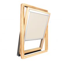 Store Occultant Pour Fenêtre De Toit Velux - Ossature Grise - Compatible Code Dimension Ck04 - Beige - Bricoman