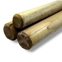 Lot De 3 Poteaux Ronds En Pin Traité 8x200 Cm - Bricoman