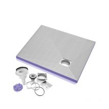 Jackon Aqua Jackon Receveur De Douche À Carreler Décentré 1200x1200x40mm + Siphon Vertical Offert (4512095 + 4512008) - Bricoman