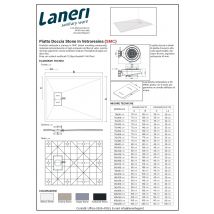 Receveur De Douche Smc En Fibre De Verre Effet Pierre Avec Bonde Inclus H. 2,6 Cm 80 X 140 Taupe - Bricoman