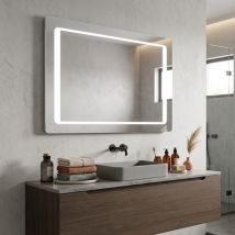 Miroir 100x70 De Salle De Bain Rétroéclairé Avec Led Réversible - Bricoman