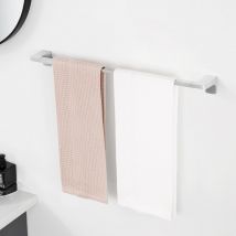 Porte-serviettes De Salle De Bain En Inox Brossé - 59cm Porte-serviettes Peut Accrocher 2 Serviettes - Porte-serviettes Multifonctionnel - Bricoman