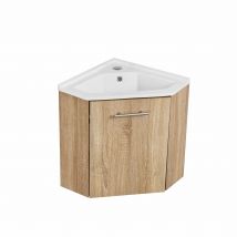 Meuble Lave-mains Corner - 41,5 X 50 X 41,5 Cm - Couleur Chêne Hamilton - Bricoman