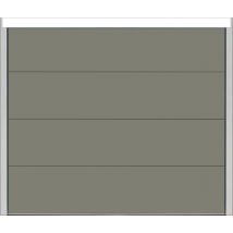 Porte De Garage Sectionnelle Gris Quartz 7039 Motorisée L.240 X H.200 Cm X Ep.40 Mm Polygrain - Bricoman