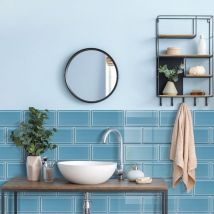 Carrelage Mur Brillant Ceragni Biseauté Metro Bleu 730 | M10x20 (carton Avec 38 Unités = 0,76 M2) - Bricoman