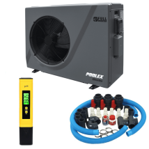 Pack Pompe À Chaleur Piscine Poolex Silverline Fi 120 + By Pass Universel + Testeur / Lecteur De Ph - Tecnomat