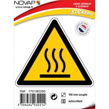 Panneau Danger Hautes Températures - Adhésif Triangle 100mm - 4032214 - Bricoman
