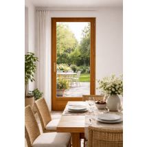 Porte Fenetre Bois 1 Vantail H205 X L80 Tirant Droite Cotes Tableau Gd Menuiseries - Bricoman