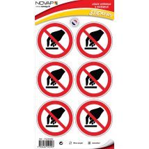 Planche 6 Pictogrammes Ø 80mm - Interdit De Toucher - 4240053 - Bricoman