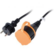 Multiprise Zenitech A Clapet 25m H05vv-f 2x1.5 Noir-orange - Bricoman