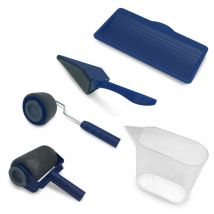 Kit Rouleau Peinture Avec Réservoir - Rouleau Grande Surface + Réchampir + Accessoires - Coloris Bleu/gris - Bricoman