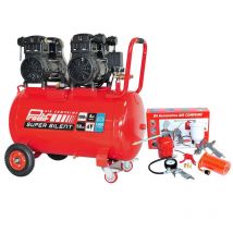 Prodif Compresseur Super Silent Sil1003 100l 3cv + Kit 8 Accessoires Raccord Rapide - Bricoman