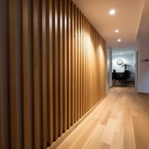 Cloison Claustra Chêne Clair Ajouré 15 Lames - H 150 X L 160 X P 7 Cm - Par Ad Lyon Groupe - Bricoman