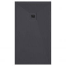 Receveur De Douche Anthracite Finition Ardoise Stone Plus, Grille De Couleur - 180 X 90 Cm - Bricoman