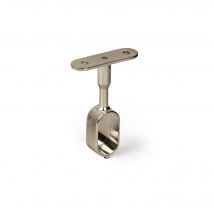 50 Support De Tube De Tringle De Placard | Style Fonctionnel | Fabriqué En Zamac | Finition Zinguée Au Nickel | Mesures 15*49*72mm | Système De - 