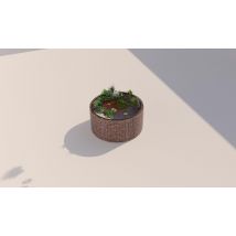 Gabiona - Bassin Surélevé En Gabion Rond, Diamètre Extérieur 172 Cm, Hauteur 80 Cm, Maille 5 X 5 Cm, Paroi 15 Cm - Bricoman