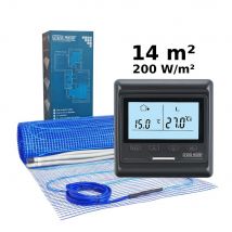 Kit Chauffage Au Sol 14 M², 200 W/m² + Hw800 Thermostat Programmable - Bricoman