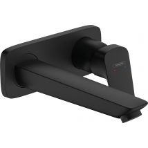 Hansgrohe Logis Mitigeur De Lavabo, Encastré, Saillie 195mm, Vidage Non Verrouillable, 71220670, Farbe: Noir Mat - Bricoman