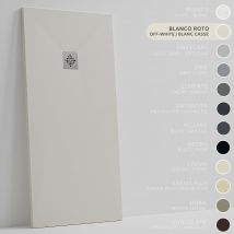 Soulhome Receveur De Douche -résine -gel Coat -texture Lisse/pierre -antidérapant -couleur Blanc Cassé - 160x70- Extra Plat 3cm. Standard - Bricoman