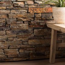 Plaquette De Parement Premium Pierre Naturelle Massif Schiste Oxydé Intérieur / Extérieur - Ro'ma Nature - Bricoman