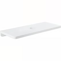 Plan De Toilette Blanc Pour Vasque Ou Lavabo À Poser 80x50 Avec Trou Central De Bonde D'Évacuation Pré-percé Sanindusa Emma 80 Blanc - Tecnomat
