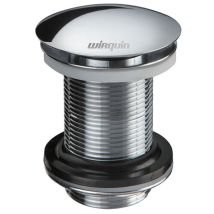 Bonde De Vidage Courte Pour Lavabo Et Plan Vasque Sans Trop Plein - Quick-clac Refermable - Dôme Laiton Chromé - 30723104 - Bricoman