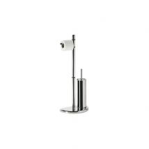 Combiné Porte-rouleau Et Brosse Wc Chromé | Hibiscus - Bricoman