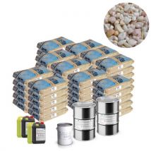 Moquette De Pierre - Kit Complet 80m² (38,15€/m²) - Teinte : Blanc Lez - Creation Sud - Bricoman