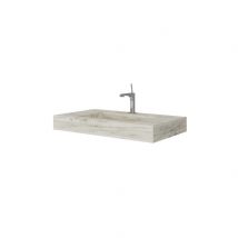 Lavabo Stratifié 80 Cm Hpl Chêne Glacé - Bricoman