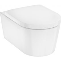 Hansgrohe Elupura S Ensemble De Wc Suspendu 540 Aquafall Flush, Siège De Wc Inclus, Blanc, 60292450 - Bricoman
