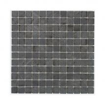 Mosaique Pierre Naturelle - 2,5 X 2,5 Cm -plaque De 30 X 30 Cm - Graphite - Bricoman