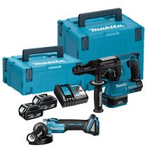 Combopack 2 Outils 18v Lxt (2x5,0ah) (dhr243z + Dga504z) En Mackpac - Makita Dlx2125tj1 - Bricoman