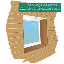 Habillage De Linteau En Aluminium Pour Encadrement De Fenêtre Ou Porte - Largeur 1m - Prondeur 400mm - Blanc Pur Ral9010 - Aluhome - Bricoman