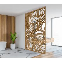 Cloison De Separation Bois Type Claustra Décorative Ambiance Chêne L.80 X H.250 X P. 1.9 Cm - Bricoman