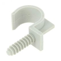 100 Colliers Cheville Simple Gris Ramclip Pour Gaine Souple Ø25 - Bricoman